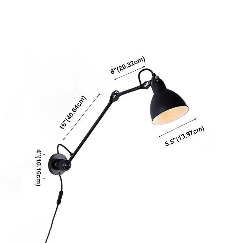 black wall light with switch - Clowas