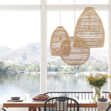 Rattan Pendant Light for Rustic Dining Room