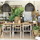 Japanese Wabi-Sabi Rattan Pendant Living Room Lighting
