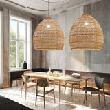 Japanese Wabi-Sabi Rattan Pendant Living Room Lighting