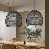 Japanese Wabi-Sabi Rattan Pendant Living Room Lighting