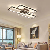Black Geometric Frame LED Living Room Ceiling Light - Clowas