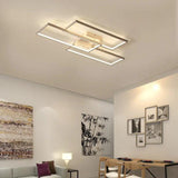 Black Geometric Frame LED Living Room Ceiling Light - Clowas