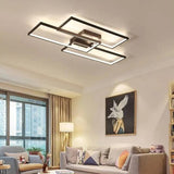Rectangular Geometric Black LED Ceiling Light - Clowas