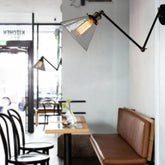 Black Nickel Wall Lights Swing Arm - Clowas