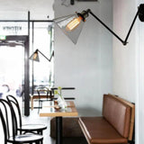 Black Nickel Wall Lights Swing Arm - Clowas