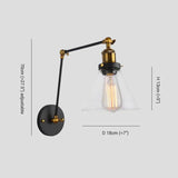 Black Nickel Wall Lights Swing Arm - Clowas