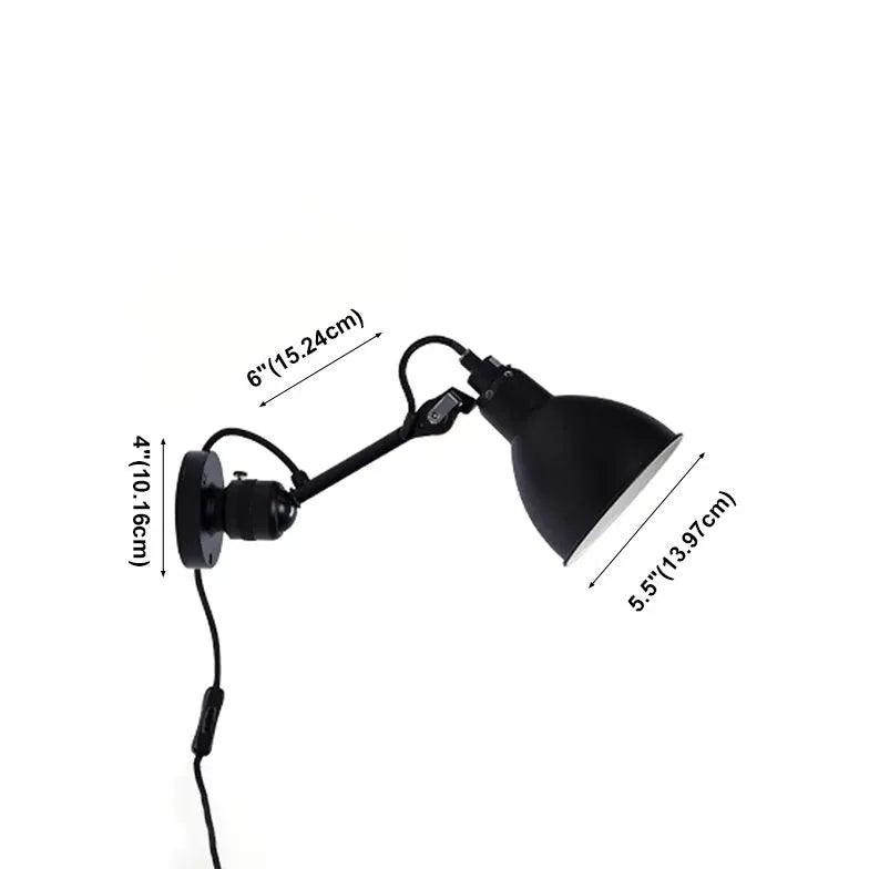 black wall light with switch - Clowas
