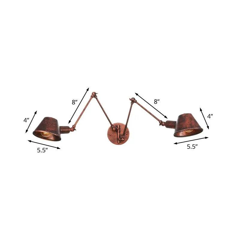 Multi Arm Adjustable Industrial Wall Lights - Clowas