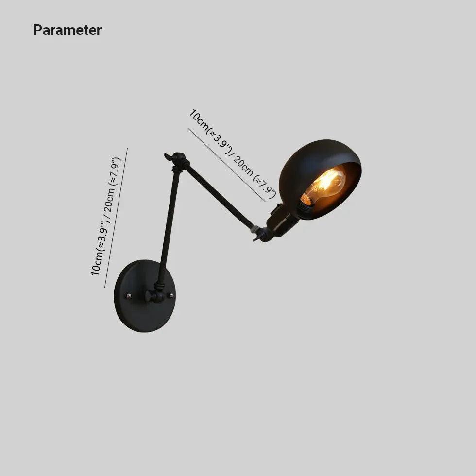 Black Robotic Arm Industrial Wall Lights - Clowas