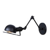 Industrial Iron Long Arm Black Reading Light