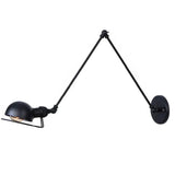 Industrial Iron Long Arm Black Reading Light