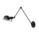 Industrial Iron Long Arm Black Reading Light