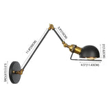 Industrial Iron Long Arm Black Reading Light