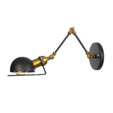 Industrial Iron Long Arm Black Reading Light