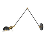 Industrial Iron Long Arm Black Reading Light