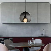 Brown Adjustable Glass Modern Pendant Light - Clowas