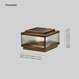 Brown Glass Solar Outdoor Pillar Lights - Clowas