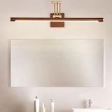Brown Linear Adjustable Arm Mirror Lights - Clowas