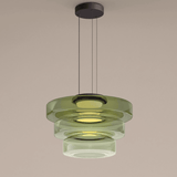 Italian Glass Amber Pendant Light for Dining Room