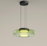 Italian Glass Amber Pendant Light for Dining Room