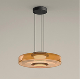 Italian Glass Amber Pendant Light for Dining Room
