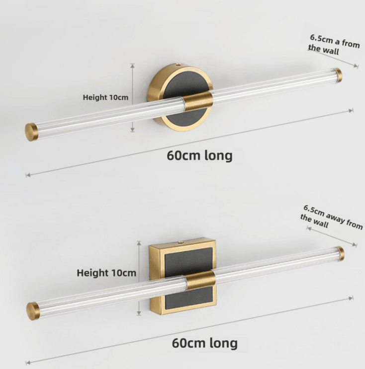 Brushed Brass Bathroom Wall Lights - Clowas