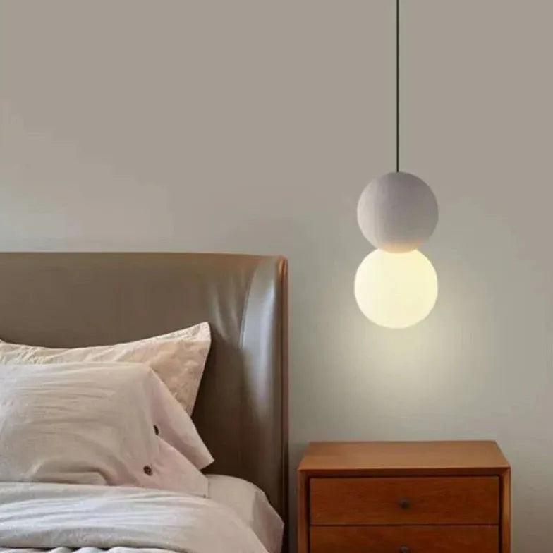 Dual-Sphere Bedroom LED Single-Head Pendant Light - Clowas