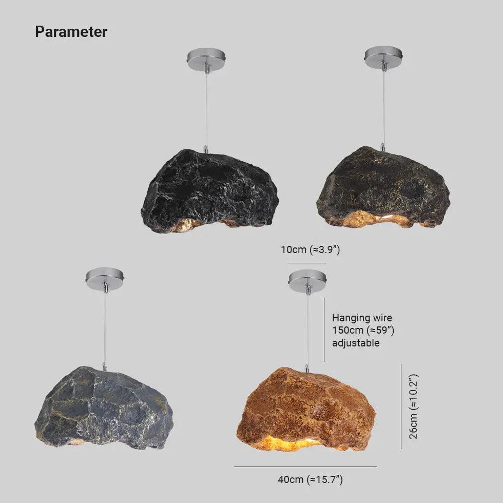 Irregular Imitation Rock Lampshade Modern Pendant Light - Clowas