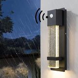 Modern Outdoor Crystal Wall Light With Motion Sensor For Porch