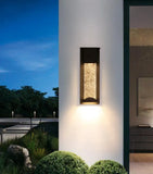 Modern Outdoor Crystal Wall Light With Motion Sensor For Porch