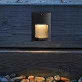 Outdoor LED Step Light Modern Waterproof Black Metal for Staircase