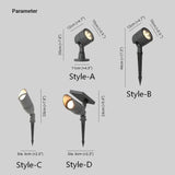 Modern Outdoor Solar Spotlight Metal Waterproof for Garden