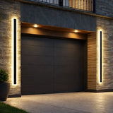 Outdoor Long Wall Light with IP65 Waterproof Black for Garage