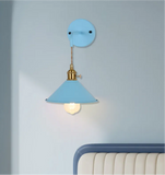 Modern Macaron Cone Wall Light Metal Dimmable for Bedside