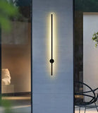 Linear Exterior Wall Light Waterproof Minimalist Design Metal Black