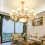 Vintage Ceiling Chandelier Dimmable Opal Glass For Living Room
