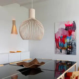 Nordic Timber Pendant Lighting Dimmable For Dining Rooms