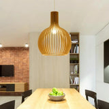 Nordic Timber Pendant Lighting Dimmable For Dining Rooms