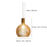 Nordic Timber Pendant Lighting Dimmable For Dining Rooms