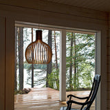 Nordic Timber Pendant Lighting Dimmable For Dining Rooms