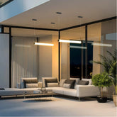 Modern Outdoor Pendant Light Waterproof for Patio, Linear Tube Design