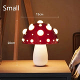 Modern Mushroom Table Lamp Glass for Bedside, Anti-Glare