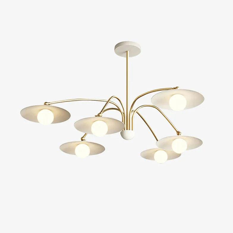 Disc-Shaped Multi-Head Lampshade Branch Chandelier - Clowas