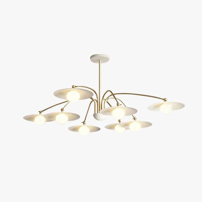 Disc-Shaped Multi-Head Lampshade Branch Chandelier - Clowas