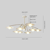 Disc-Shaped Multi-Head Lampshade Branch Chandelier - Clowas