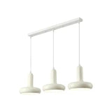 Sleek Rounded Design White Dining Pendant Light - Clowas