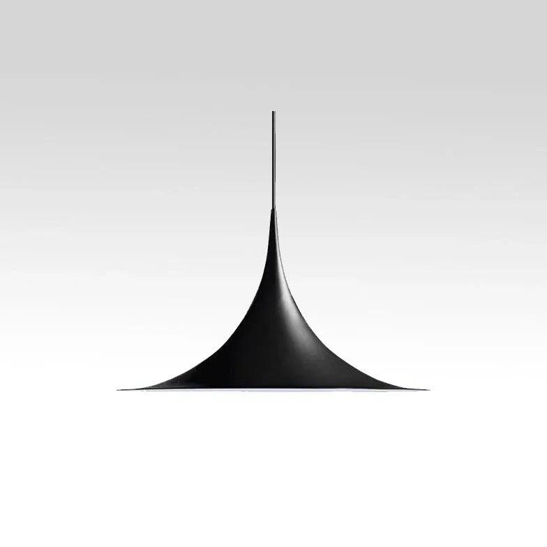 Trumpet-Shaped Modern Black LED Pendant Light - Clowas