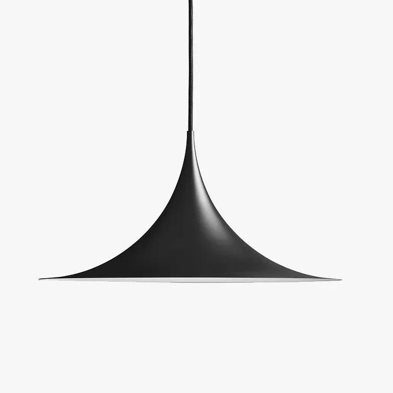Trumpet-Shaped Modern Black LED Pendant Light - Clowas