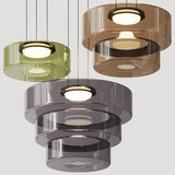 Minimalist Tiered Glass Pendant Light for Dining Room
